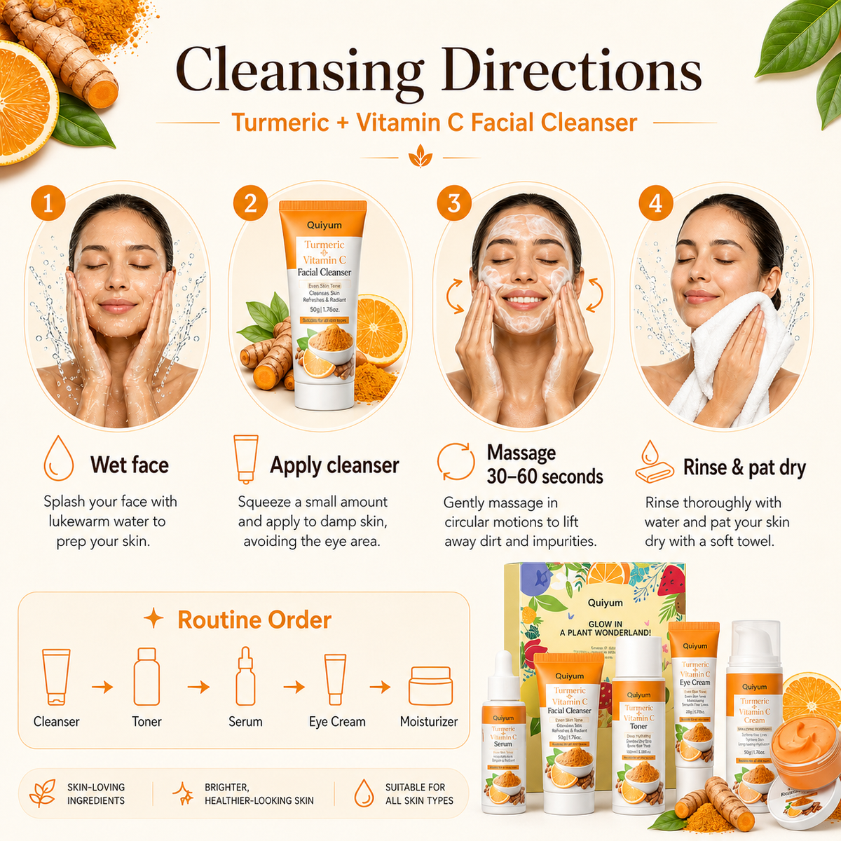 Turmeric + Vitamin C Complete Glow Skincare Set